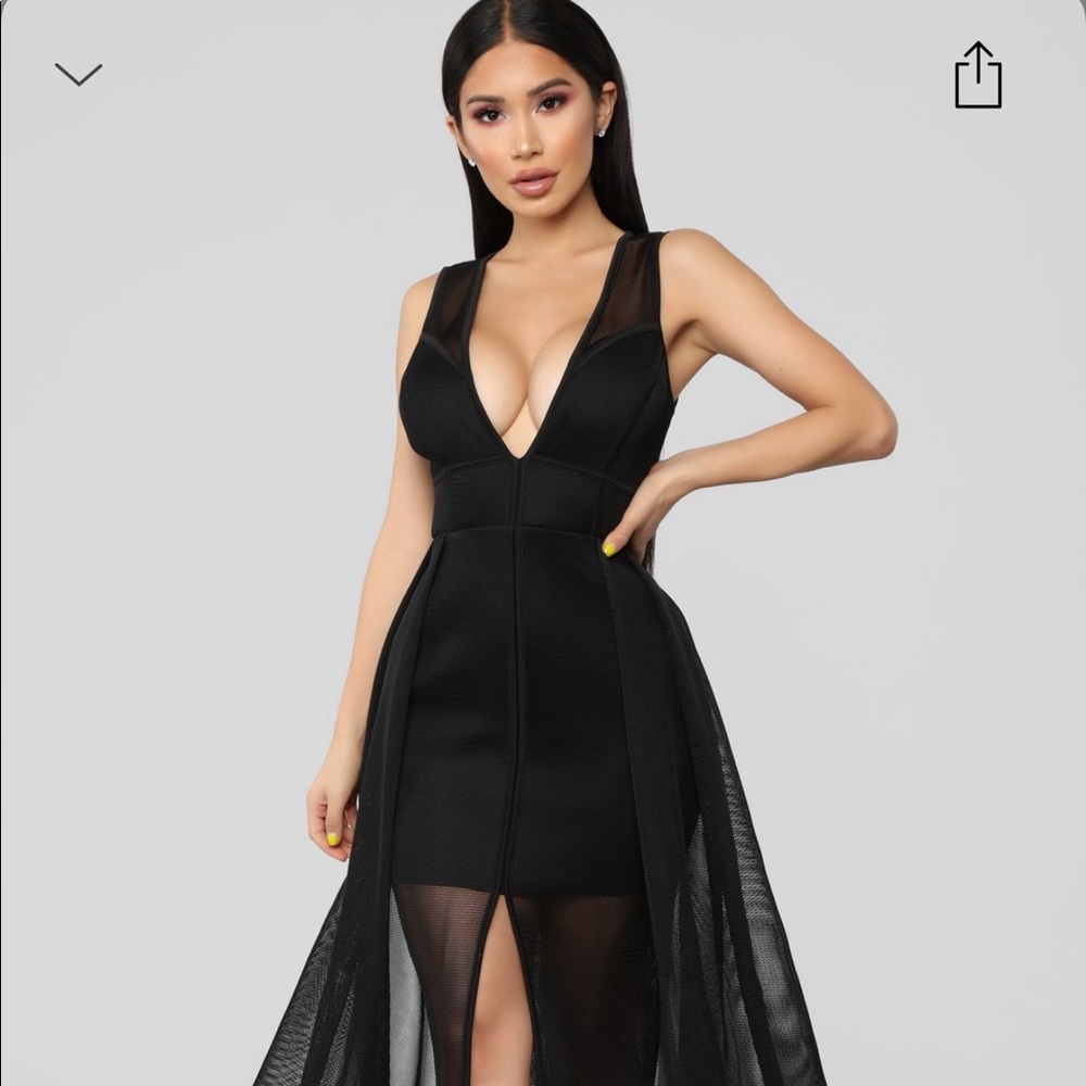 My heart is a Mesh Fashion Nova dress Brand new